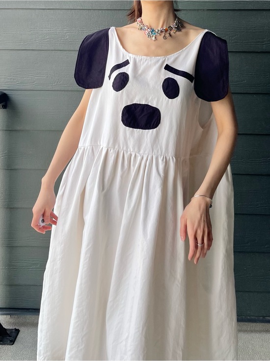 Handmade Dresses & Skirts - Puppy Mood | Handmade Patchwork Puppy Face Dress SKU 07216 Plus Size